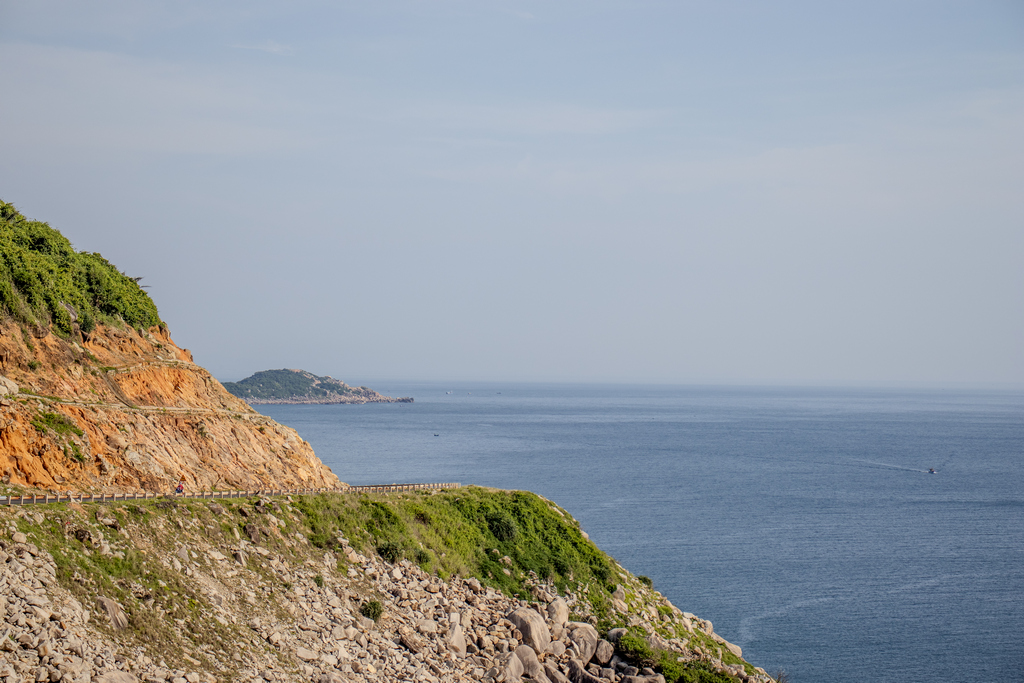 Mountain coastal roads in Phu Yen, Vietnam